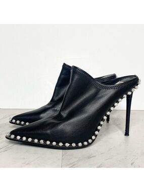 Steve Madden Venom Black Pointy Toe Heeled Mule 8 1/2 M